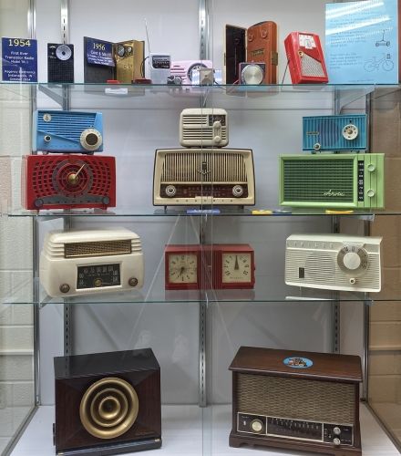 Colored plastics help to contribute to the aesthetics of a radios.