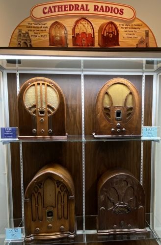 To sell more radio the marketing plan was to make the appearance more attractive to the buyer. using the cathedral design.