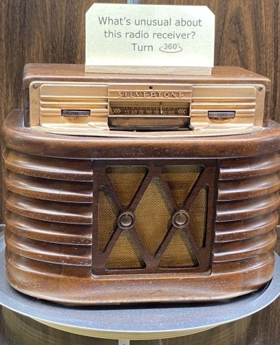 Turn this radio around to see what makes it unusual.