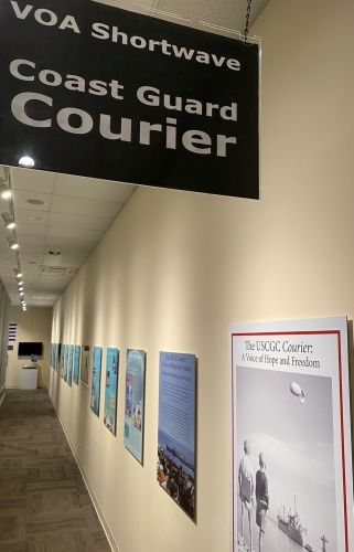 VOA at sea by the Coast Guard Courier.