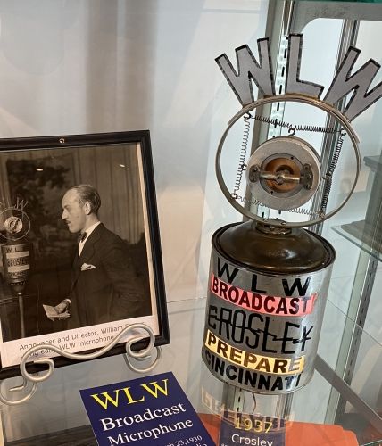 Broadcast microphone used in the WLW Studios.