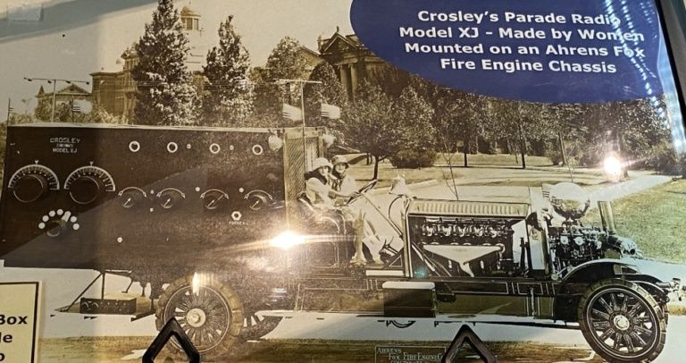 Of course Crosley would parade a giant version of a radio for advertising.